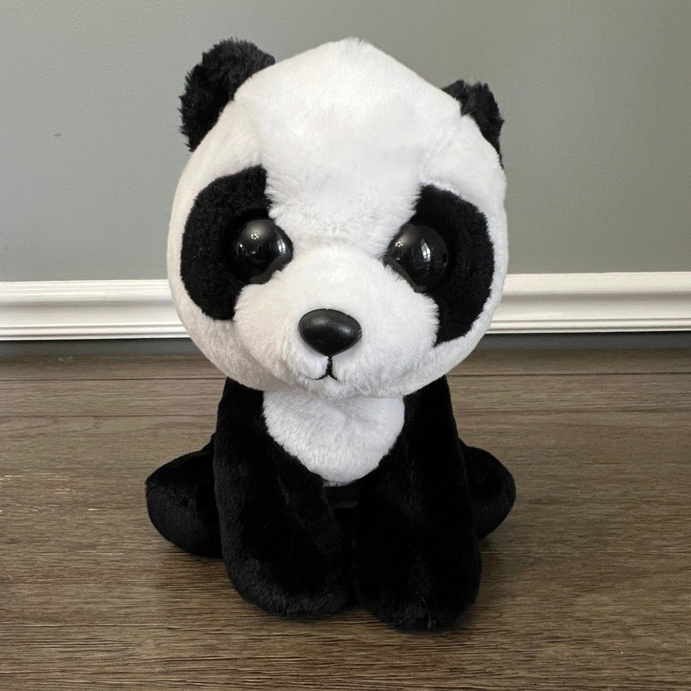 Ty VelveTy‎  Baboo Panda Plush 9" Medium Black White Stuffed Animal Toy